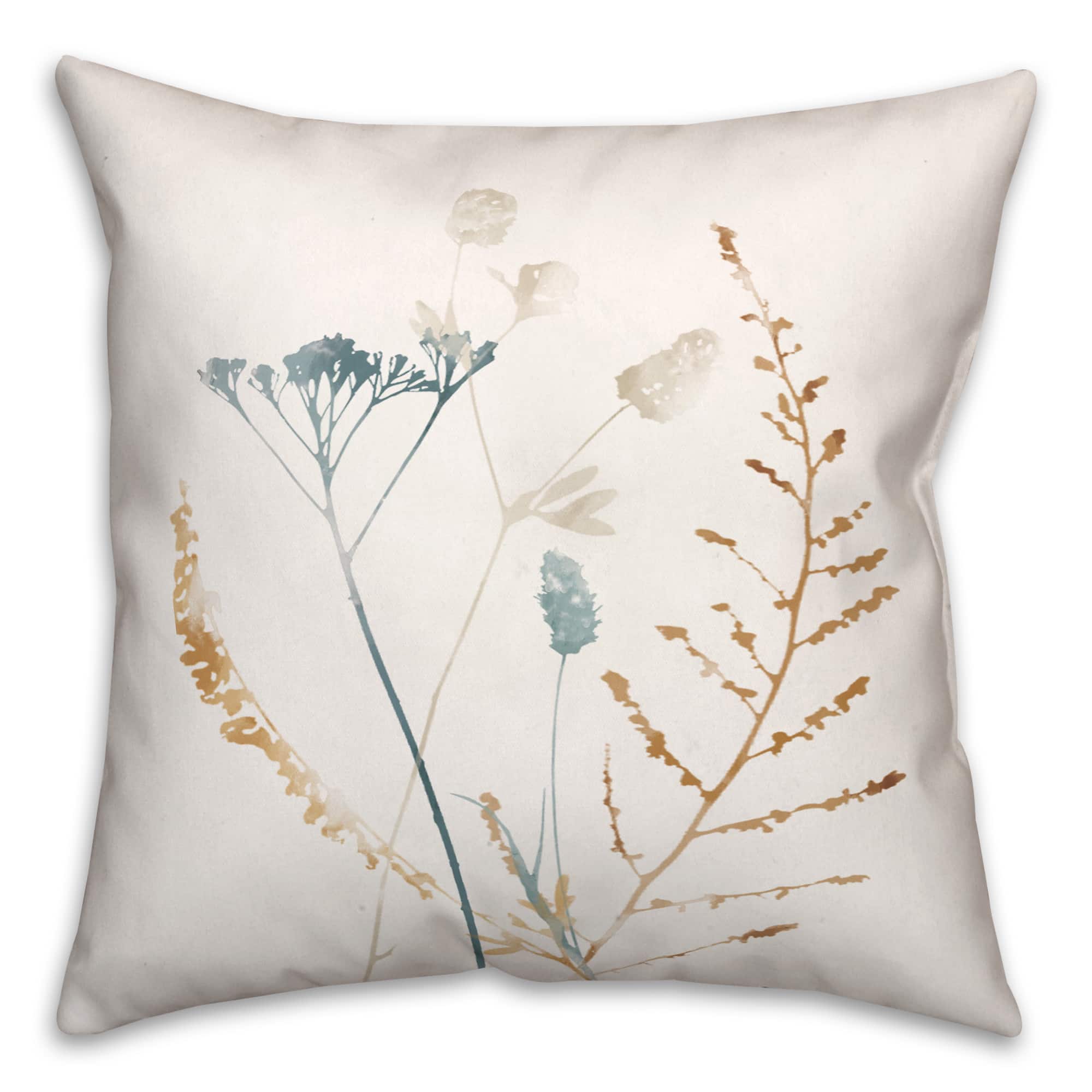 Wildflower Sprigs Throw Pillow